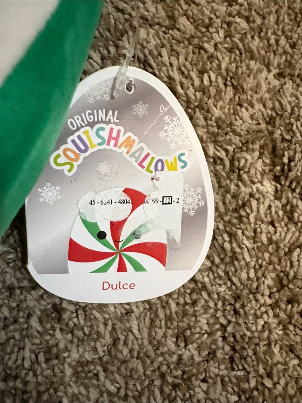 Squishmallows Holiday Peppermint Swirl Plush - Red, Green, White